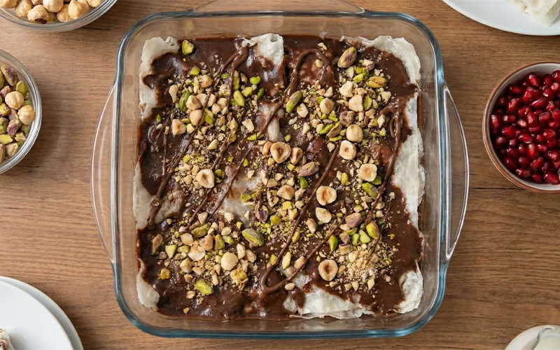 Çikolatalı güllaç hazırlık , sağlıklı ramazan keki , dilara göze online diyetisyen