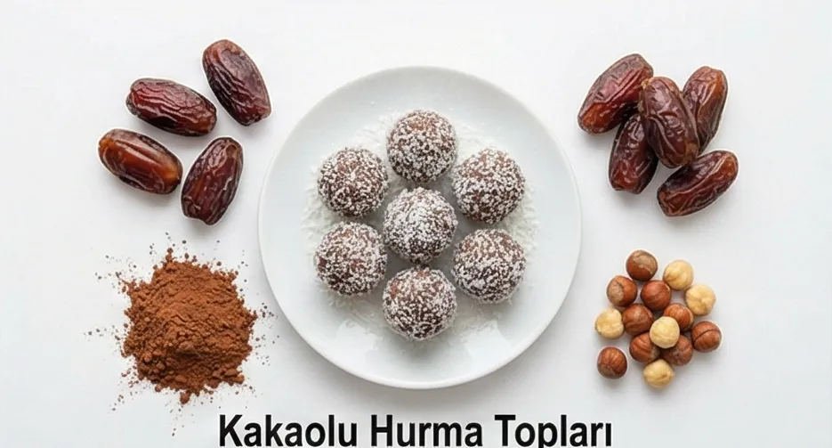 sağlıklı ramazan tatlısı , kakaolu hurma topları , dilara göze online diyetisyen