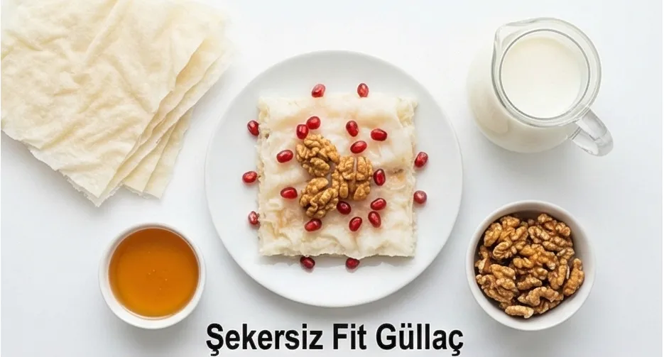 sağlıklı ramazan tatlısı , şekersiz güllaç , dilara göze online diyetisyen