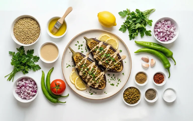 Tahin Soslu Yeşil Mercimekli Karnıyarık , Diyetisyen Dilara Göze , Ankara Diyetisyen , Ulus Diyetisyen, Kızılay Diyetisyen