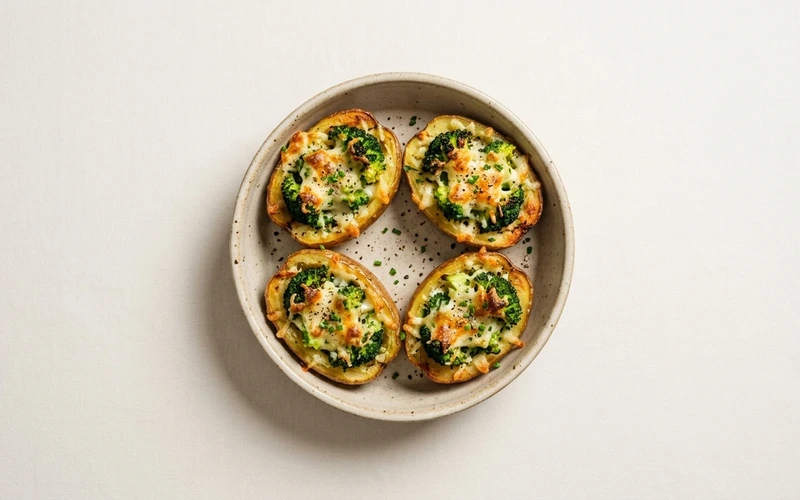 Diyet Brokolili Fırın Patates Tarifi