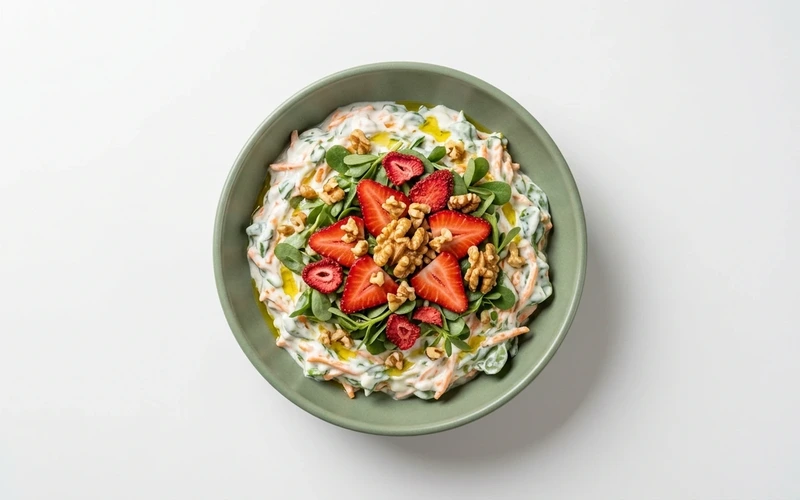 Diyet Çilekli Semizotu Salatası Tarifi