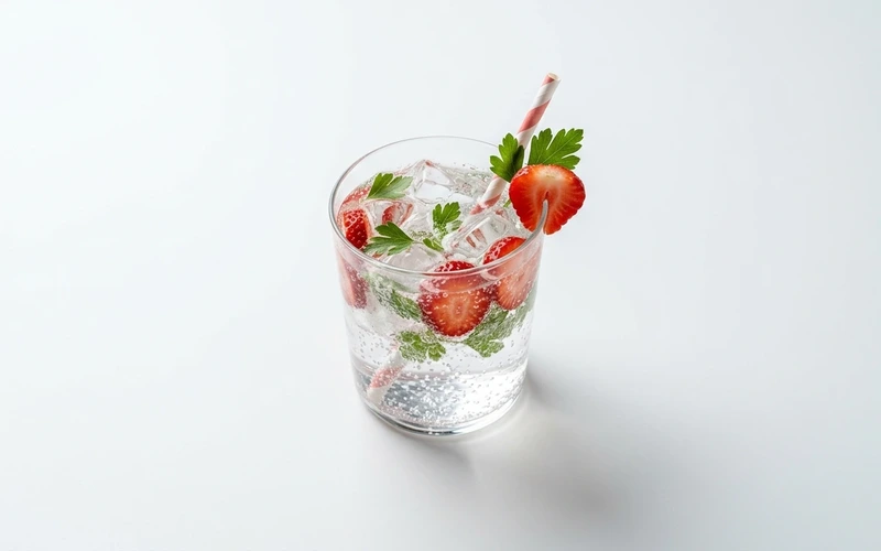 Diyet Çilekli Yeşil Soda Tarifi