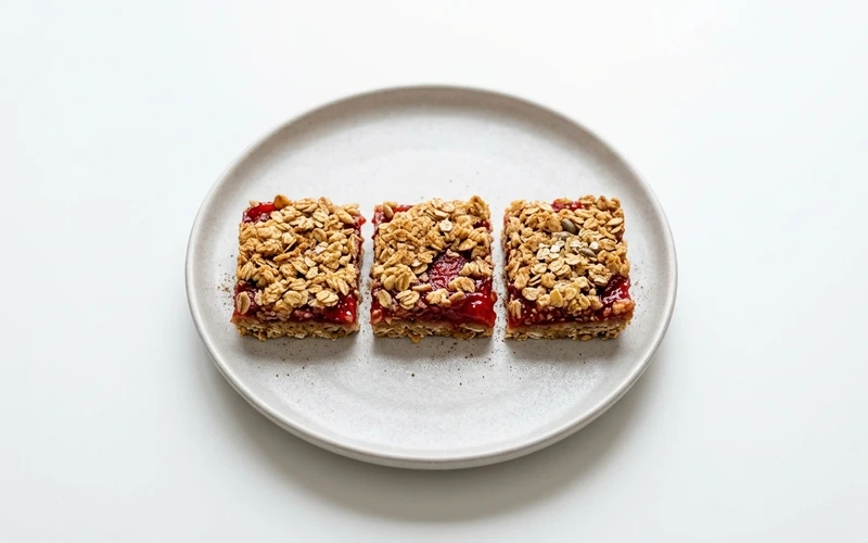 Diyet Çilekli Yulaflı Barlar Tarifi