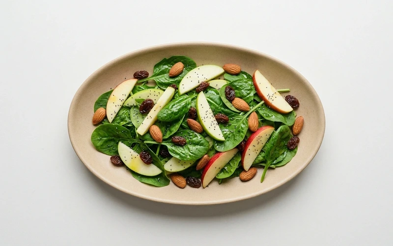 Diyet Elmalı Ispanak Salatası Tarifi