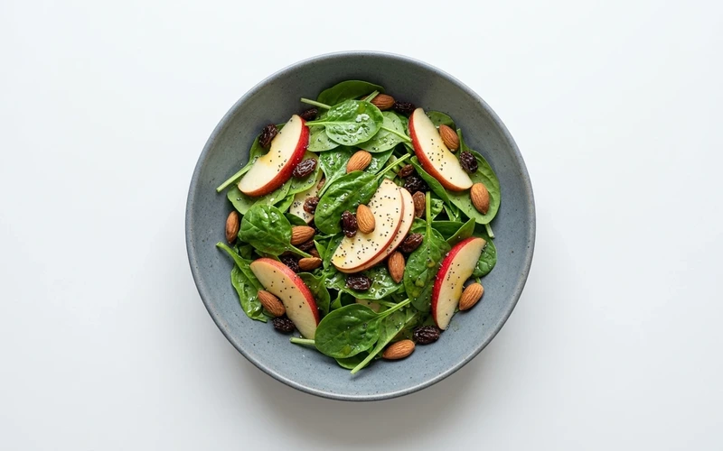 Diyet Elmalı Ispanak Salatası Tarifi