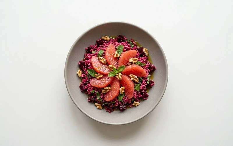 Diyet Greyfurtlu Pancarlı Bulgur Salatası Tarifi
