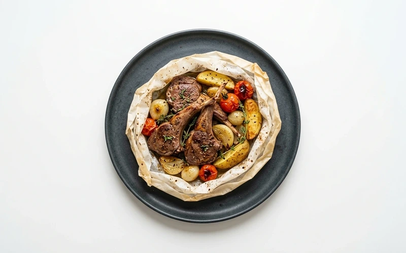 Diyet Kağıtta Patatesli Kuzu Pirzola Tarifi
