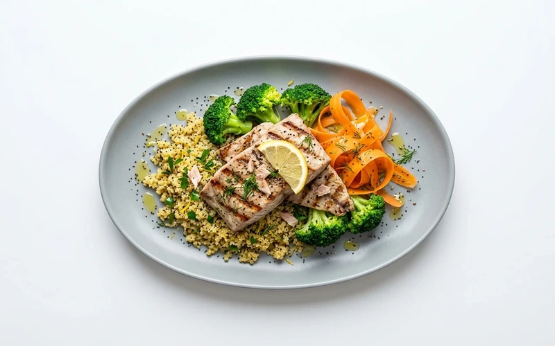 Diyet Kinoalı Haşhaşlı Palamut Salatası Tarifi