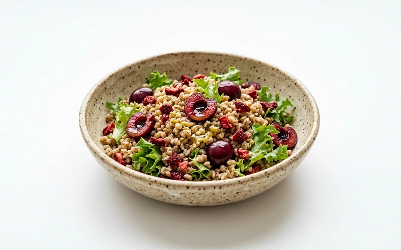 Diyet Kirazlı Siyez Salatası Tarifi