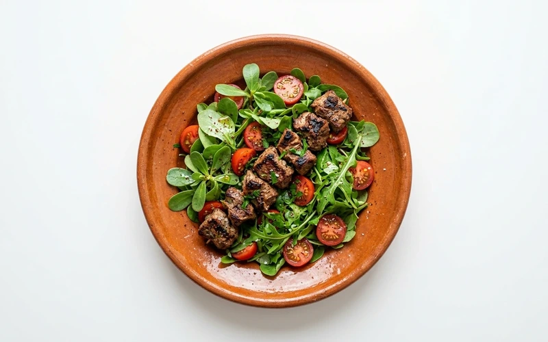 Diyet Kuzu Şişli Semizotu Salatası Tarifi