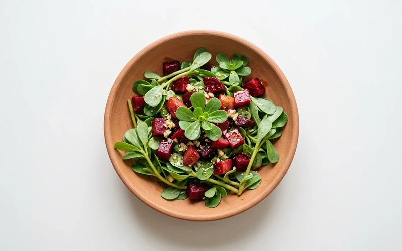 Diyet Pancarlı Semizotu Salatası Tarifi