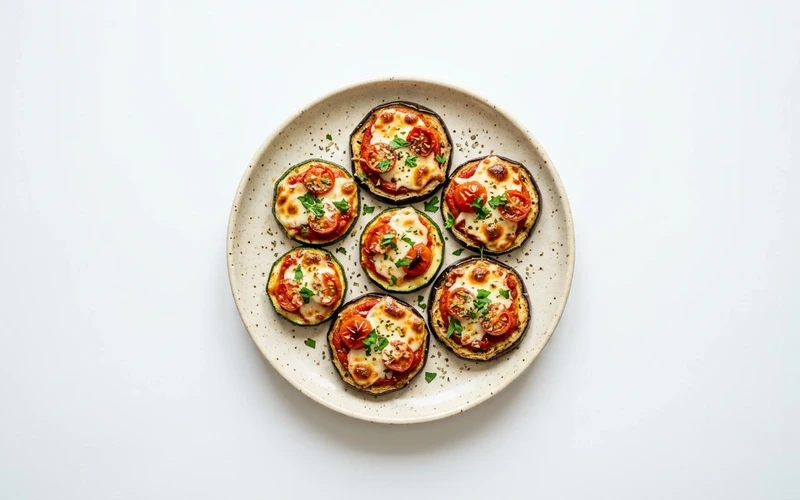 Diyet Patlıcan Kabak Pizzası Tarifi