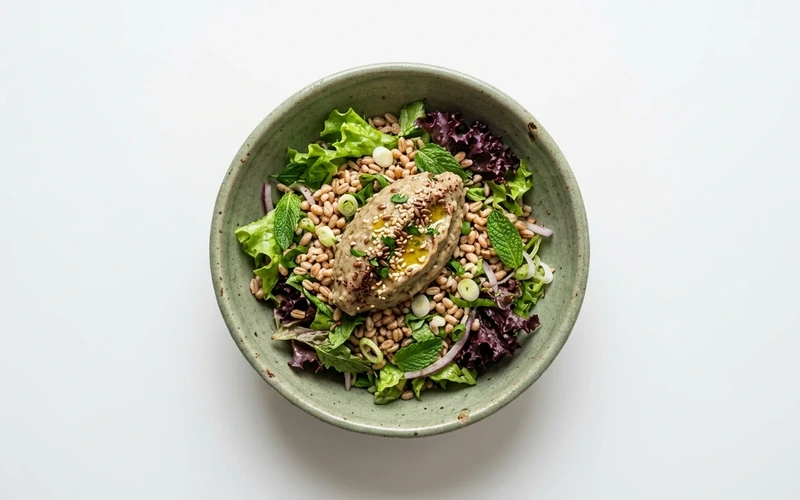 Diyet Patlıcanlı Buğday Salatası Tarifi