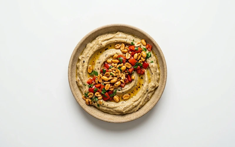 Diyet Patlıcanlı Yer Fıstıklı Meze Tarifi