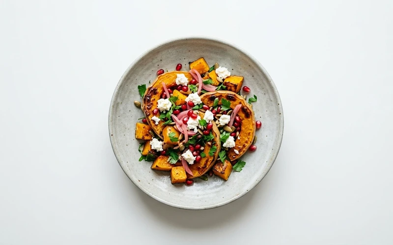 Diyet Peynirli Bal Kabaklı Salata Tarifi