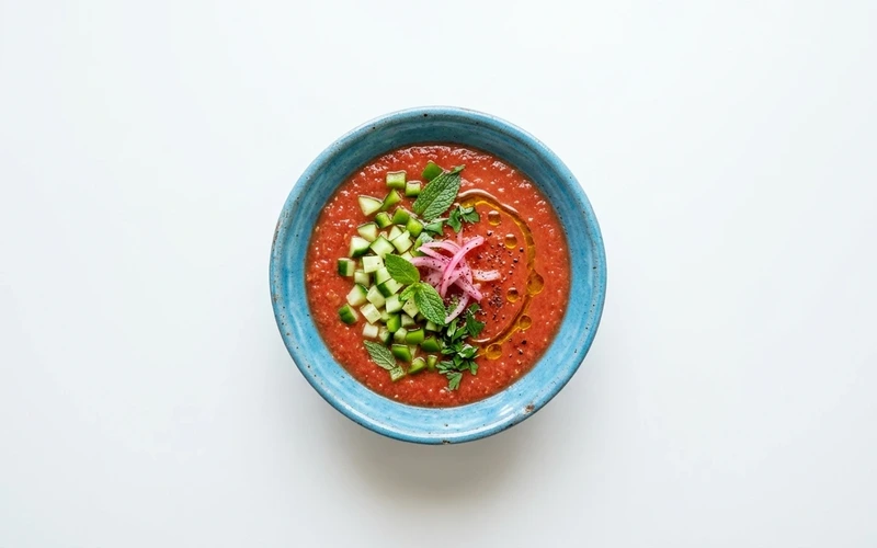 Diyet Soğuk Yaz Salatası Çorbası Tarifi