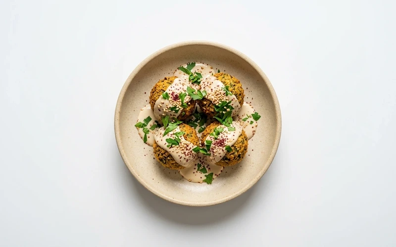 Diyet Tahin Soslu Falafel Tarifi