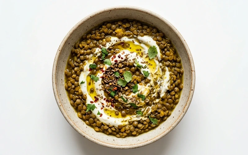 Diyet Yoğurtlu Yeşil Mercimek Tarifi