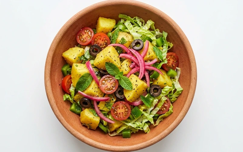 Diyet Zerdeçallı Patates Salatası Tarifi
