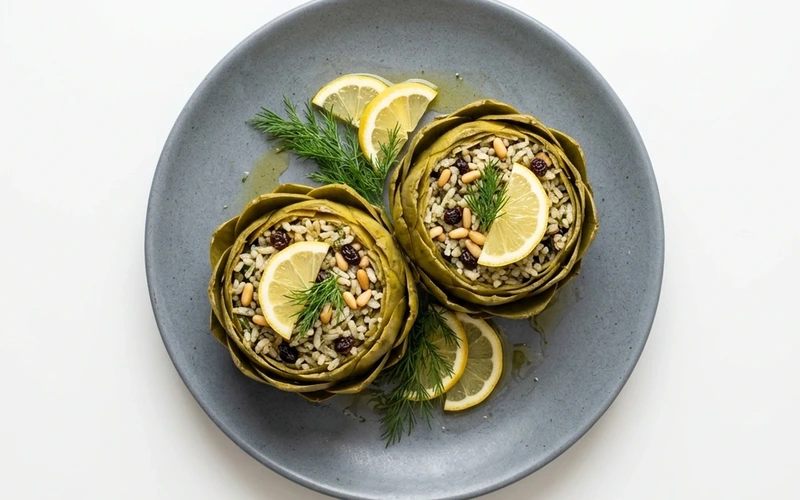 Diyet Zeytinyağlı Enginar Dolması Tarifi