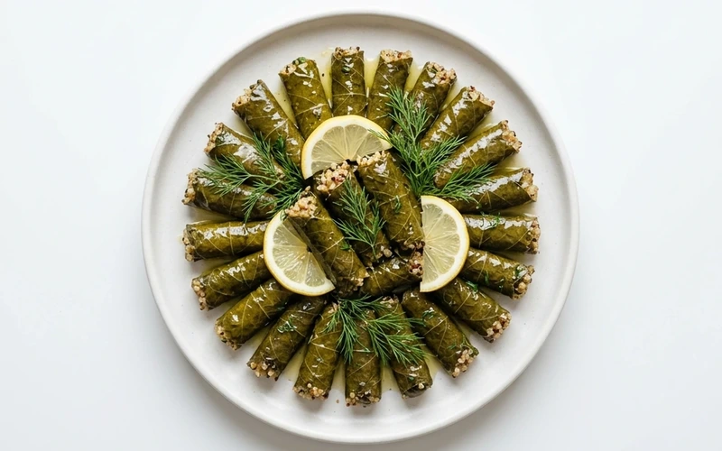 Diyet Zeytinyağlı Kinoalı Yaprak Sarması Tarifi